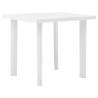 Weather-Resistant White Garden Table 80x75 cm | HipoMarket