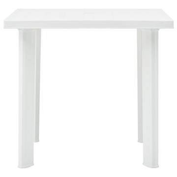 Weather-Resistant White Garden Table 80x75 cm | HipoMarket