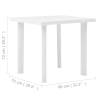 Weather-Resistant White Garden Table 80x75 cm | HipoMarket