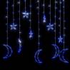 Star and Moon Fairy Lights - Remote Control 138 LED Blue