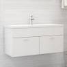 Sink Cabinet High Gloss White 100x38.5x46 cm Engineered Wood Colour high gloss white Size 100 x 38.5 x 46 cm Number of 1 Number of Pieces 