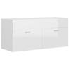 High Gloss White Sink Cabinet - 100x38.5x46 cm