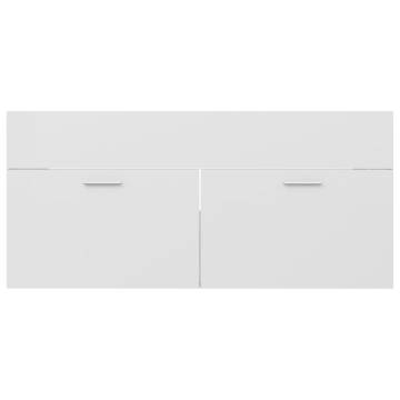 High Gloss White Sink Cabinet - 100x38.5x46 cm