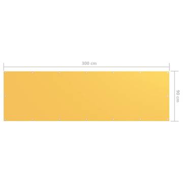 Balcony Screen Yellow 90x300 cm | Waterproof Oxford Fabric