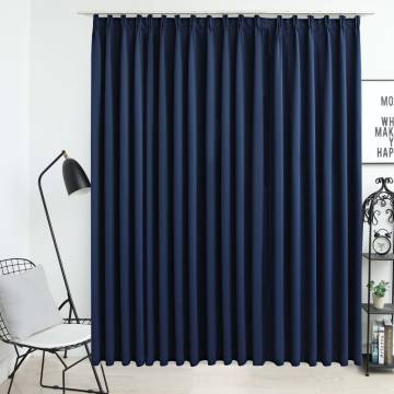 Blackout Curtain with Hooks - Blue 290x245 cm | HipoMarket