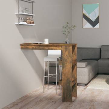 Stylish Wall Bar Table in Smoked Oak - 102x45 cm