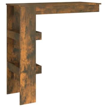 Stylish Wall Bar Table in Smoked Oak - 102x45 cm