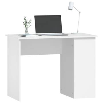 Modern White Desk 100x55x75 cm - Engineered Wood | HipoMarket