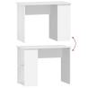 Modern White Desk 100x55x75 cm - Engineered Wood | HipoMarket