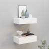 Elegant Wall-Mounted Drawer Shelves - 2 pcs White 40x23.5 cm