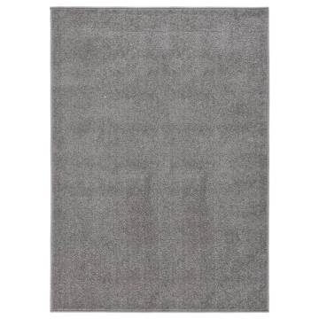 Grey Short Pile Rug 120x170 cm - Elegant Home Décor