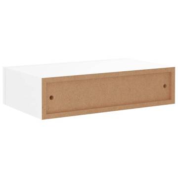 Elegant Wall-Mounted Drawer Shelves - 2 pcs White 40x23.5 cm