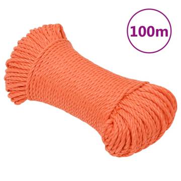 Work Rope Orange 6mm 100m Polypropylene | Durable & Versatile