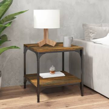 Stylish Smoked Oak Side Table - 40x40x40 cm | HipoMarket