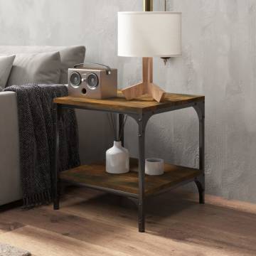 Stylish Smoked Oak Side Table - 40x40x40 cm | HipoMarket