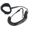 SUP Coiled Leash Black 10 Inch - Comfort and Safety