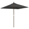 Garden Parasol with Wooden Pole - UV Protection & Stability