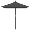 Garden Parasol with Wooden Pole - UV Protection & Stability