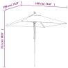 Garden Parasol with Wooden Pole - UV Protection & Stability