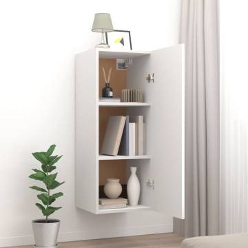 Wall Cabinet White 34.5x34x90 cm | Stylish Storage Solution