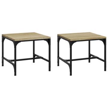 Stylish Sonoma Oak Side Tables - 2 pcs | HypoMarket UK