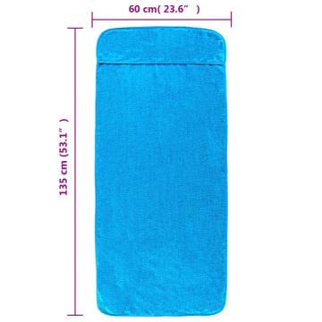 Turquoise Beach Towels 2 pcs - Soft & Quick Drying | Hipomarket