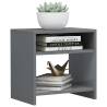 Stylish High Gloss Grey Bedside Cabinet | 40x30x40 cm