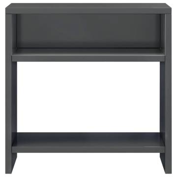 Stylish High Gloss Grey Bedside Cabinet | 40x30x40 cm