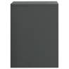 Stylish High Gloss Grey Bedside Cabinet | 40x30x40 cm