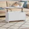 Coffee Table White 102x55.5x52.5 cm Engineered Wood Colour white Quantity in Package 1 