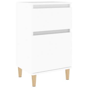 Elegant White Bedside Cabinet - 40x35x70 cm