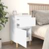 Elegant White Bedside Cabinet - 40x35x70 cm