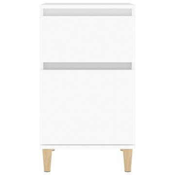 Elegant White Bedside Cabinet - 40x35x70 cm