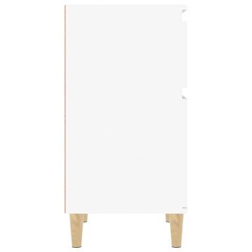 Elegant White Bedside Cabinet - 40x35x70 cm