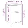 Elegant White Bedside Cabinet - 40x35x70 cm