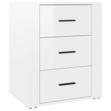 High Gloss White Bedside Cabinet | Stylish & Functional Design