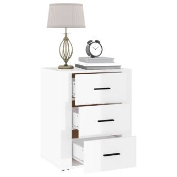 High Gloss White Bedside Cabinet | Stylish & Functional Design