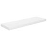 Stylish Floating Wall Shelves - High Gloss White, 2 pcs