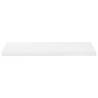 Stylish Floating Wall Shelves - High Gloss White, 2 pcs