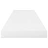 Stylish Floating Wall Shelves - High Gloss White, 2 pcs