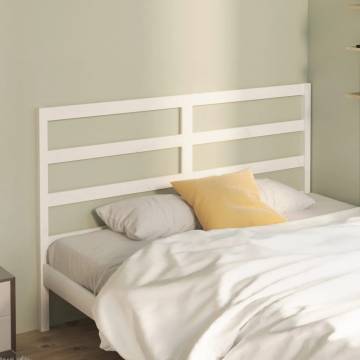 Stylish White Bed Headboard - Solid Pine Wood | HipoMarket