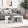 Coffee Table High Gloss White 100x50x36 cm Engineered Wood Colour high gloss white Quantity in Package 1 