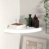 High Gloss White Floating Corner Shelf - 35x35x3.8 cm