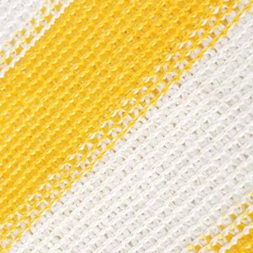 Balcony Screen HDPE 75x600 cm - Yellow & White Privacy Shade