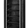 Fabric Shoe Cabinet with Cover - 8-Tier, Black, 162 x 57 x 29 cm