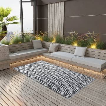 Trendy Outdoor Carpet White & Black 120x180 cm | HipoMarket