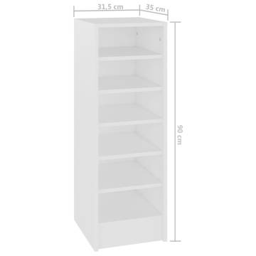 Shoe Cabinet White - Stylish Storage Solution | Hipo Market