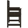 Garden Chairs 2 pcs Black - Solid Wood Pine | HipoMarket UK