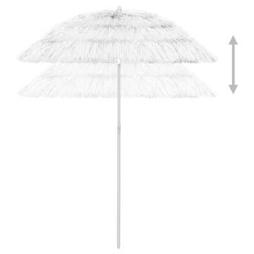 Hawaii Beach Umbrella White 180 cm - UV Protection