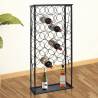 Elegant Metal Wine Rack for 28 Bottles | Hipomarket